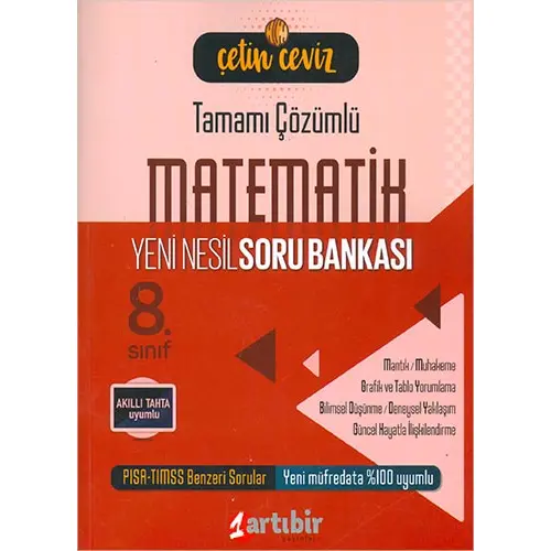 8.Sınıf Matematik Çetin Ceviz Soru Bankası Artıbir Yayınları