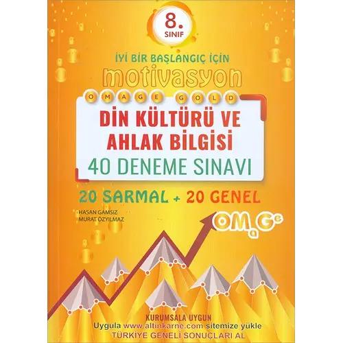 8.Sınıf Omage Gold Motivasyon Din Kültürü 40 Deneme Sınavı Omage Yayınları