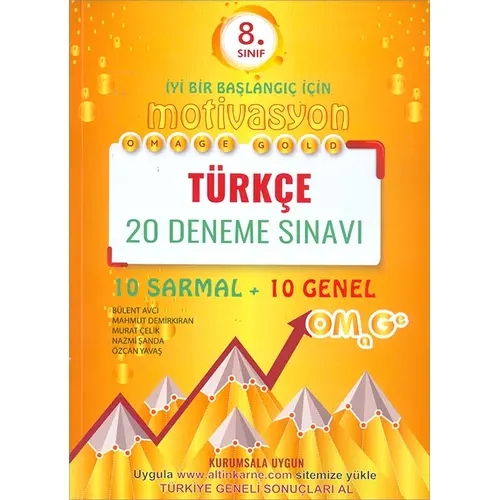 8.Sınıf Omage Gold Motivasyon Türkçe 20 Deneme Sınavı Omage Yayınları