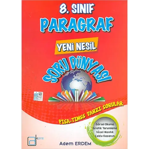 8.Sınıf Paragraf Yeni Nesil Soru Dünyası A Kare Yayınları