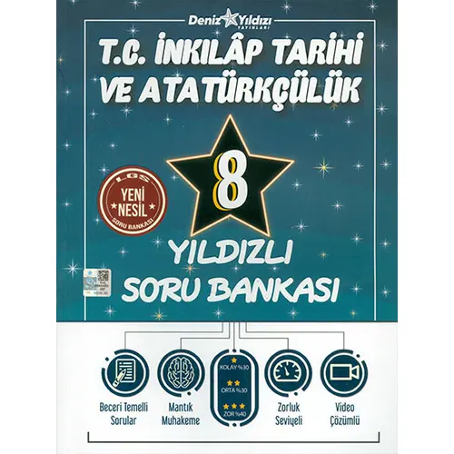 8.Sınıf T.C. İnkılap Tarihi ve Atatürkçülük Yıldızlı Soru Bankası Deniz Yıldızı Yayınları