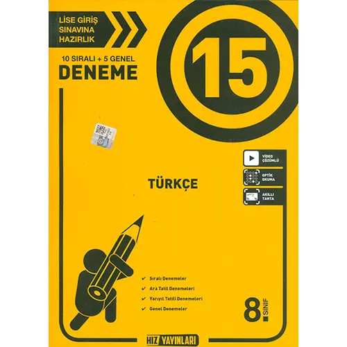 8.Sınıf Türkçe 15li Deneme Hız Yayınları