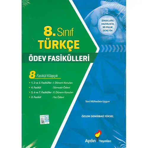 8.Sınıf Türkçe Ödev Fasikülleri Aydın Yayınları