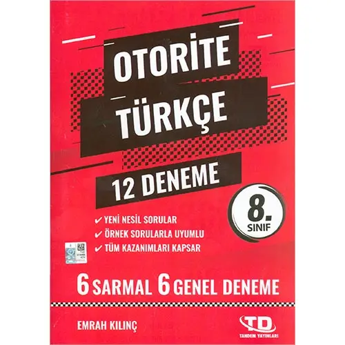 8.Sınıf Türkçe Otorite 12 Deneme Tandem Yayınları