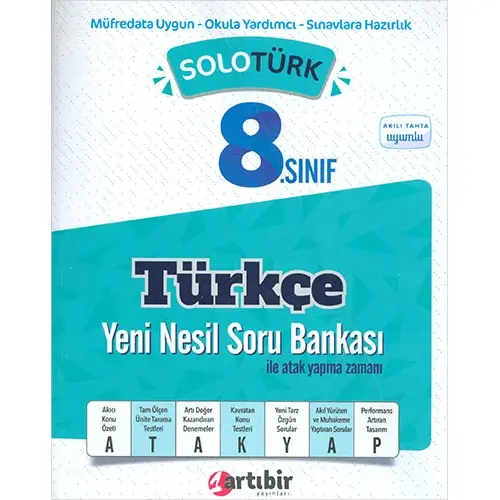 8.Sınıf Türkçe Solotürk Soru Bankası Artıbir Yayınları