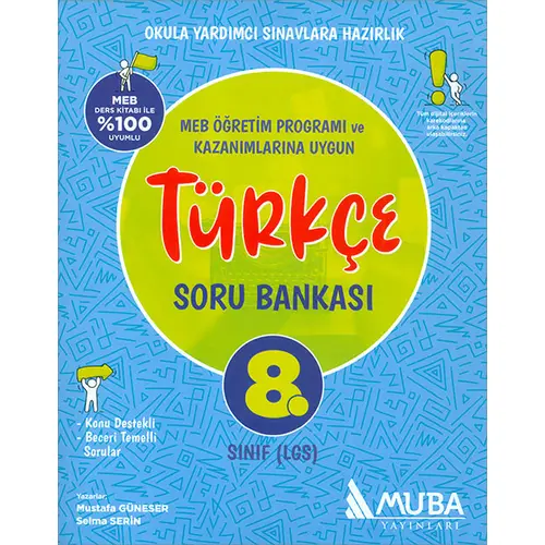 8.Sınıf Türkçe Soru Bankası Muba Yayınları