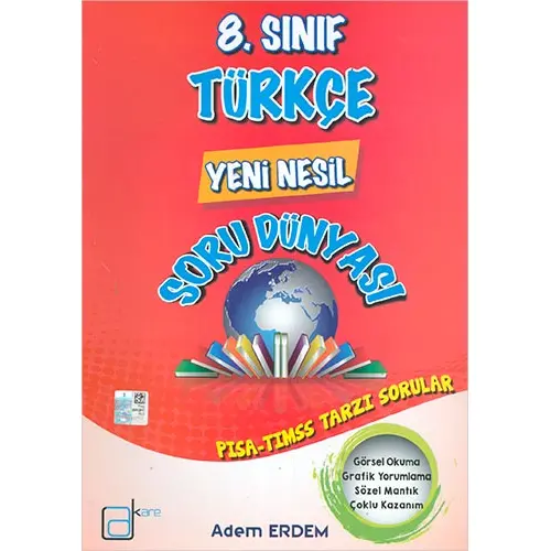 8.Sınıf Türkçe Yeni Nesil Soru Dünyası A Kare Yayınları