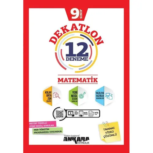 9. Sınıf Matematik Dekatlon 12 Deneme Ankara Yayıncılık