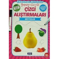 Çizgi Alıştırmaları - Meyveler (4 Yaş) - Kolektif - Parıltı Yayınları