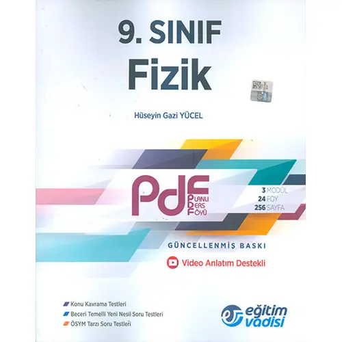 9.Sınıf Fizik Planlı Ders Föyü Eğitim Vadisi Yayınları