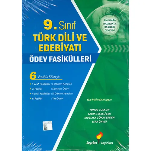 9.Sınıf Türk Dili ve Edebiyatı Ödev Fasikülleri Aydın Yayınları