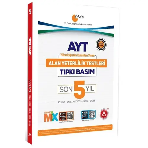 A Yayınları AYT Son 5 Yıl Tıpkı Basım Çıkmış Sorular