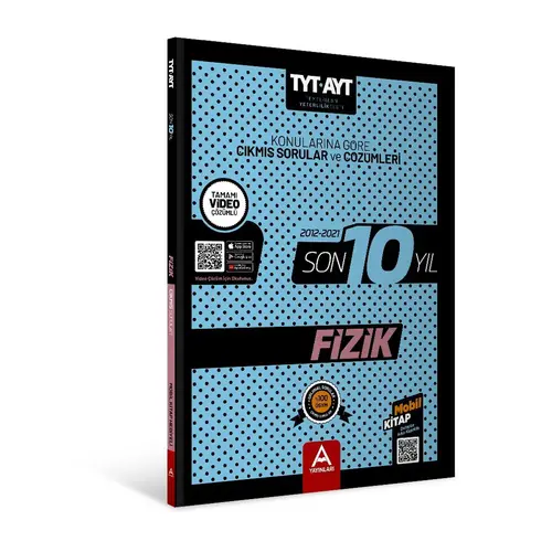 A Yayınları TYT AYT Fizik Son 10 Yıl Çıkmış Sorular 2012-2021