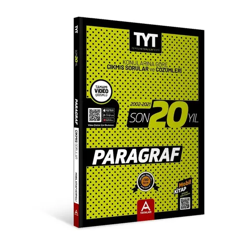 A Yayınları TYT Paragraf Son 20 Yıl Çıkmış Sorular 2002-2021