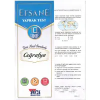 Açı Yayınları 10. Sınıf Coğrafya Yaprak Test