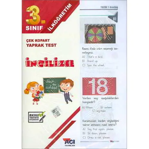 Açı Yayınları 3. Sınıf İngilizce Yaprak Test