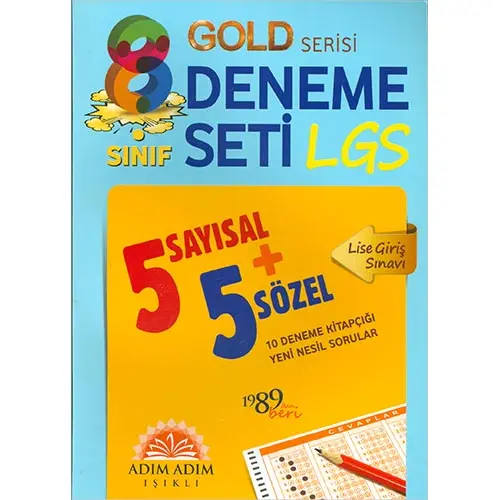 Adım Adım 8.Sınıf LGS Adım Adım Işıklı 10 Fasiküllü Deneme