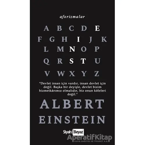 Aforizmalar - Albert Einstein - Siyah Beyaz Yayınları