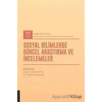 Sosyal Bilimlerde Güncel Araştırma ve İncelemeler (AYBAK 2021 Eylül)