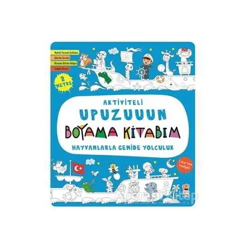 Hayvanlarla Gemide Yolculuk - Aktiviteli Upuzuuun Boyama Kitabım - Kolektif - Sincap Kitap