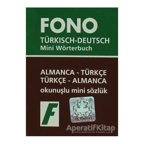 Almanca / Türkçe - Türkçe / Almanca Mini Sözlük - Kolektif - Fono Yayınları