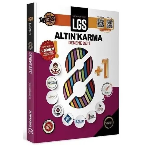 Altın Karma 8. Sınıf LGS 1. Dönem Altın Karma 8+1 Deneme Seti Video Çözümlü