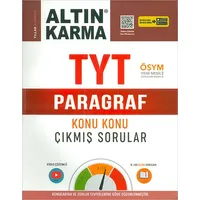 Altın Karma TYT Paragraf Konu Konu Çıkmış Sorular Kolay Orta Zor