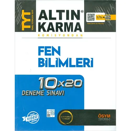 Altın Karma TYT Fen Bilimleri Video Çözümlü 10x20 Deneme Sınavı