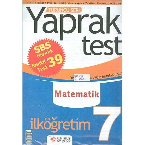 AltınBilgis 7.Sınıf SBS Matematik Yaprak Test