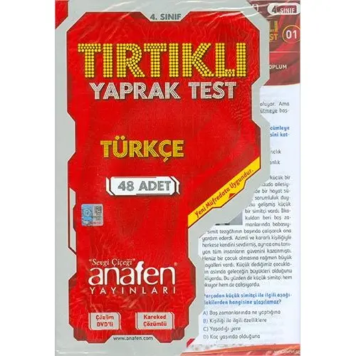 Anafen Yayınları - 4. Sınıf Türkçe Tırtıklı Yaprak Test - 2015