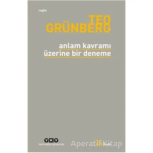 Anlam Kavramı Üzerine Bir Deneme - Teo Grünberg - Yapı Kredi Yayınları