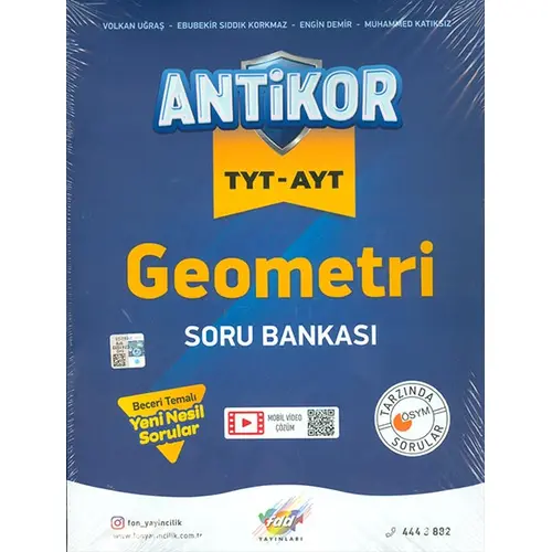 Antikor TYT AYT Geometri Soru Bankası FDD Yayınları