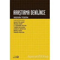 Araştırma Denilince - Sezgin Tüzün - Bağlam Yayınları