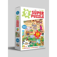 2 Süper Puzzle Çiftlik Hayvanları - Kolektif - 0-6 Yaş Yayınları