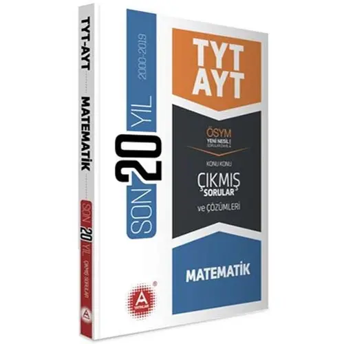 AYayınları TYT AYT Matematik Son 20 Yıl Konu Konu Çıkmış Sorular ve Çözümleri