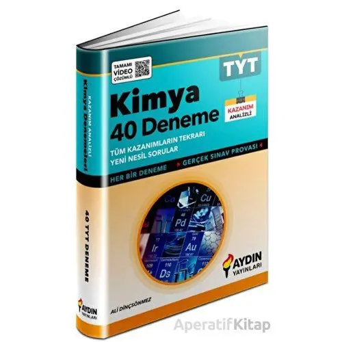 Aydın Yayınları TYT Kimya 40 Deneme