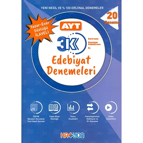 AYT 3K Edebiyat Denemeleri Katyon Yayınları