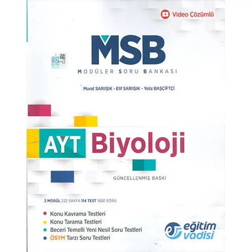 AYT Biyoloji Modüler Soru Bankası Eğitim Vadisi Yayınları