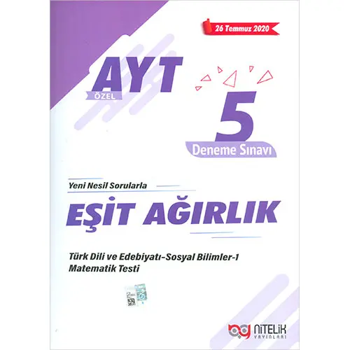 AYT Eşit Ağırlık Özel 5 Deneme Sınavı Nitelik Yayınları