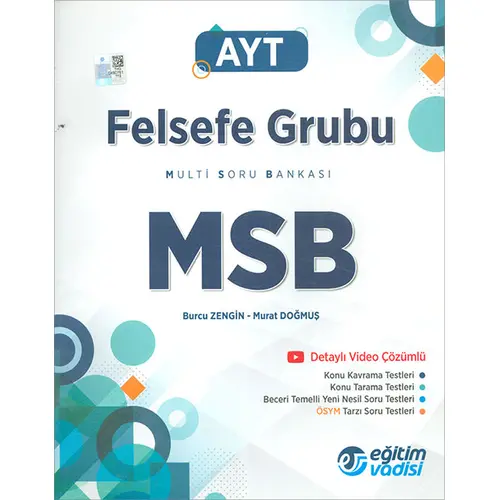 AYT Felsefe Grubu MSB Multi Soru Bankası Eğitim Vadisi