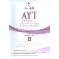 AYT Denemesi B Kitapçık 901908 Karekök Yayınları