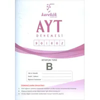 AYT Denemesi B Kitapçık 901802 Karekök Yayınları