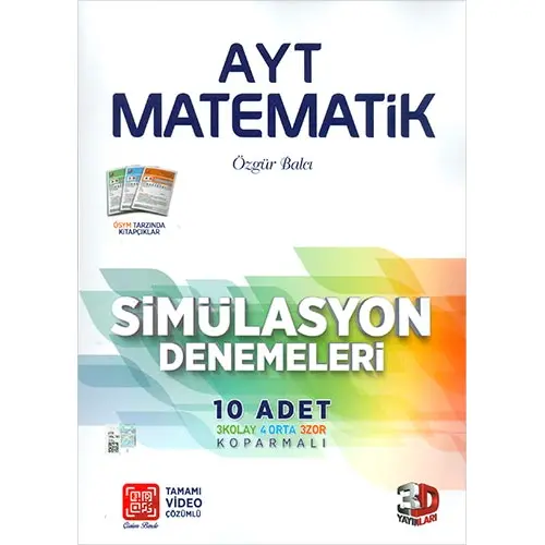 AYT Matematik 10 lu Simülasyon Denemeleri Video Çözümlü (Kampanyalı)