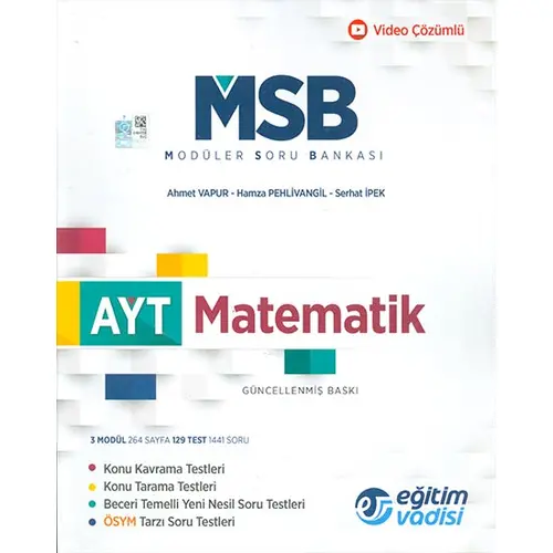 AYT Matematik Modüler Soru Bankası Eğitim Vadisi (Kampanyalı)