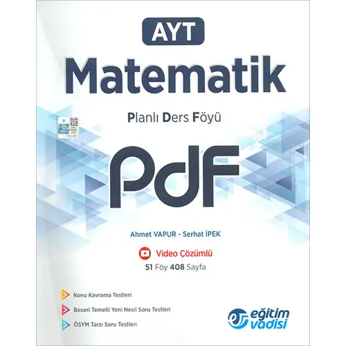 AYT Matematik PDF Planlı Ders Föyü Eğitim Vadisi Yayınları