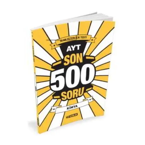 AYT Son 500 Soru Kimya Hız Yayınları