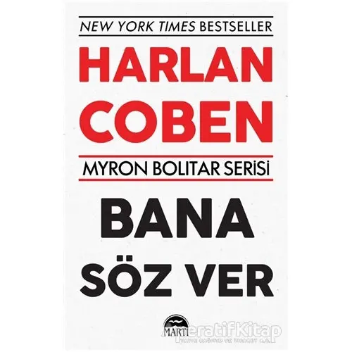 Bana Söz Ver - Myron Bolitar Serisi - Harlan Coben - Martı Yayınları