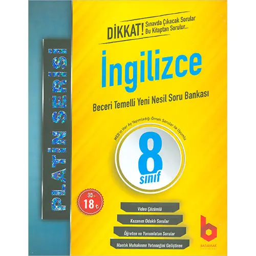 Platin Serisi 8. Sınıf İngilizce Soru Bankası - Kolektif - Basamak Yayınları