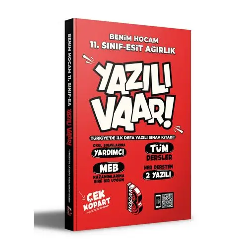 Benim Hocam 11.Sınıf Eşit Ağırlık Yazılı Var