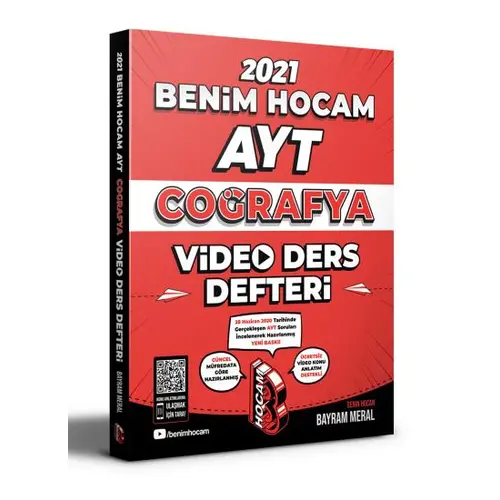 Benim Hocam 2021 AYT Coğrafya Video Ders Defteri